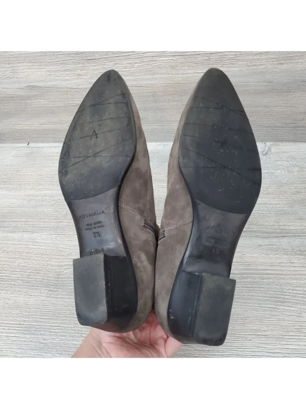 Aquatalia Fire Waterproof Suede bootie in taupe